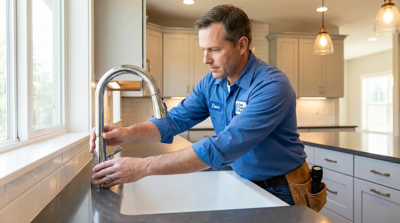 Kitchen faucet installation by Johns Plumbing LLC in Black Diamond